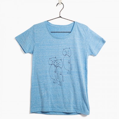 sanaePオリジナルTシャツ ねこちゃんTシャツ 水色 　2,800円(税込) 